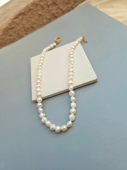 Real Pearl Necklace Choker Minimalist-Pearl Jewelry-Sairahaz Jewelers