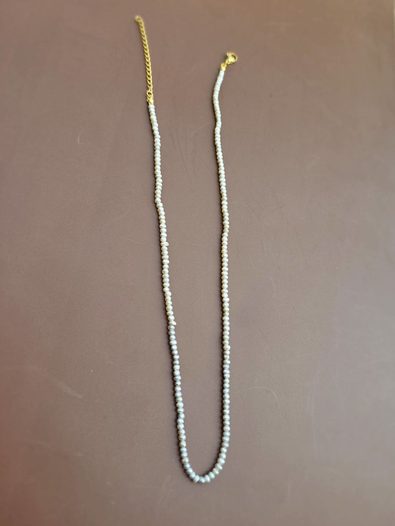 (Copy) (Copy) Shell Pearl Necklace Choker- Minimalist-Pearl Jewelry-Sairahaz Jewelers