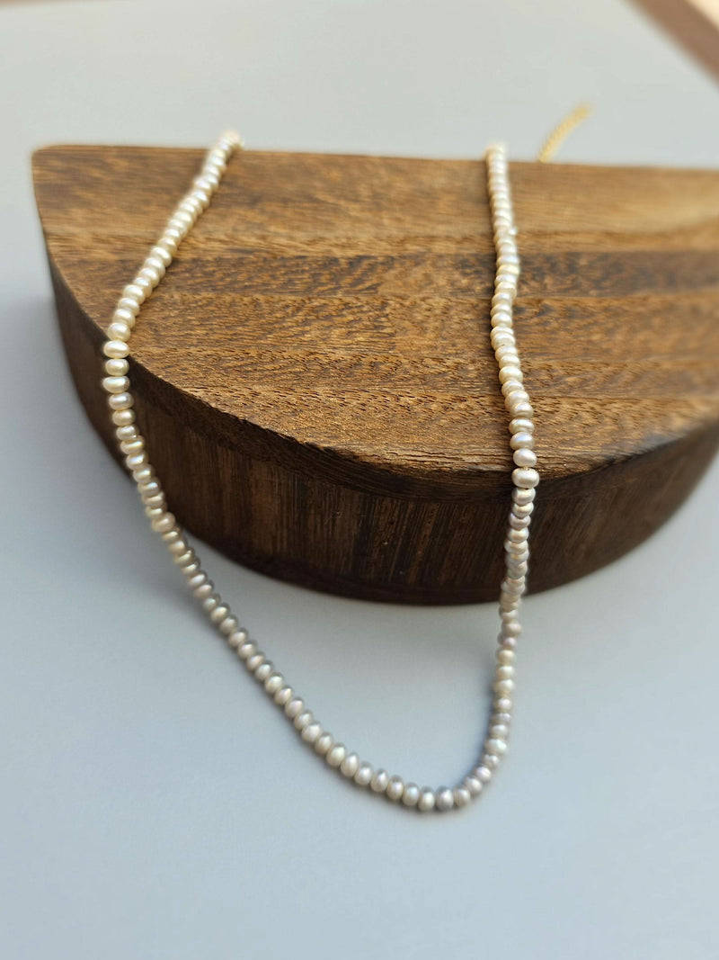 (Copy) (Copy) Shell Pearl Necklace Choker- Minimalist-Pearl Jewelry-Sairahaz Jewelers