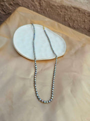 Pearl Gray Beaded Choker Necklace-Pearl Jewelry-Sairahaz Jewelers