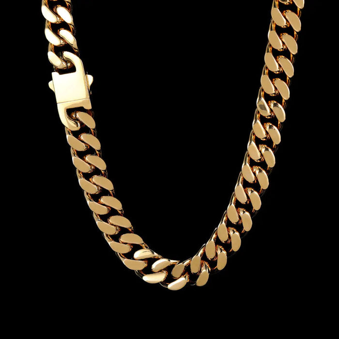 Hip Hop Stainless Steel Flat Curb Cuban Chain-Cubin Chains-Sairahaz Jewelers