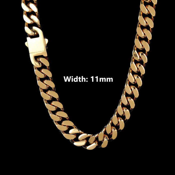 Clasp Stainless Steel Miami Cuban Chain