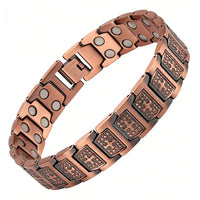 Pulsera magnética para hombre – Pulsera de cobre de primera calidad, ajuste regulable