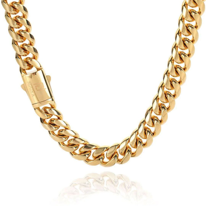 Clasp Stainless Steel Miami Cuban Chain-Cubin Chains-Sairahaz Jewelers