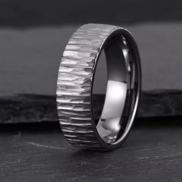 8mm Tungsten Carbide Vintage Wedding Ring-Rings-Sairahaz Jewelers