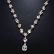 Glamour Charming Crystal Sparkling Necklace-Cubin Chains-Sairahaz Jewelers