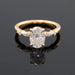 Plain Oval Cut Moissanite Ring 14k Gold