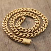 Clasp Stainless Steel Miami Cuban Chain - Sairahaz