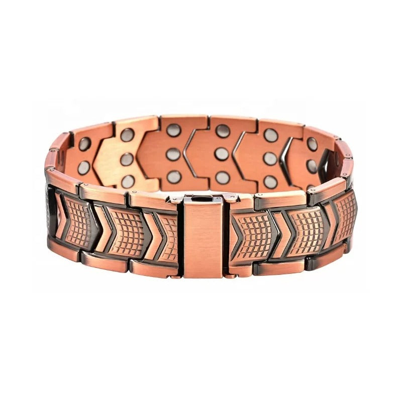 Bracelet magnétique pour hommes – Bracelet en cuivre de qualité supérieure, taille ajustable