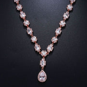 Glamour Charming Crystal Sparkling Necklace-Cubin Chains-Sairahaz Jewelers