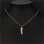 Geometric Drop Elegant Banquet Charm Necklace-Pendant-Sairahaz Jewelers
