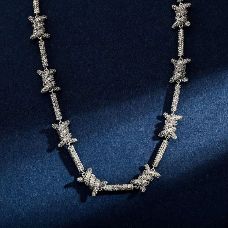 Retention Waterproof Hip Hop Xknot Necklace-Cubin Chains-Sairahaz Jewelers