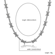 Retention Waterproof Hip Hop Xknot Necklace-Cubin Chains-Sairahaz Jewelers