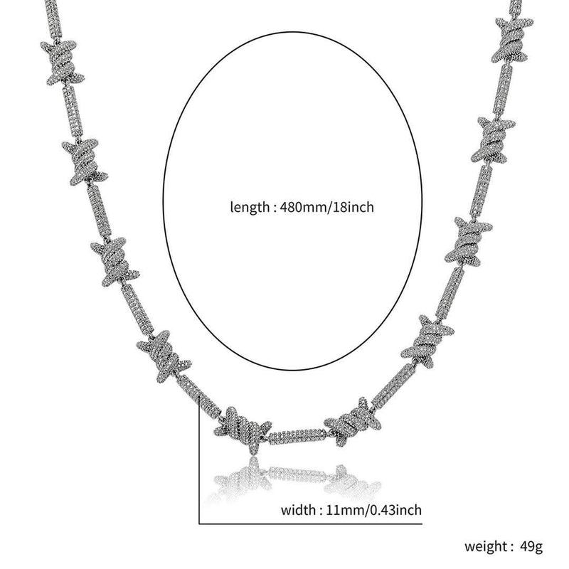 Retention Waterproof Hip Hop Xknot Necklace-Cubin Chains-Sairahaz Jewelers