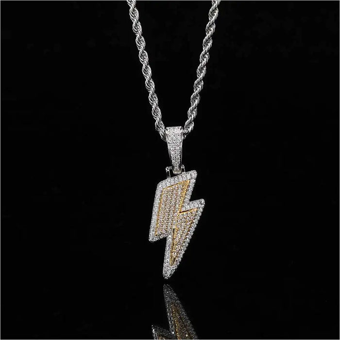 High Quality Lightning Hip Hop Rock Pendant Necklace-Pendant-Sairahaz Jewelers