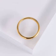 18K Gold IP Plain CZ Band Tungsten Wedding Ring - 4mm-Rings-Sairahaz Jewelers