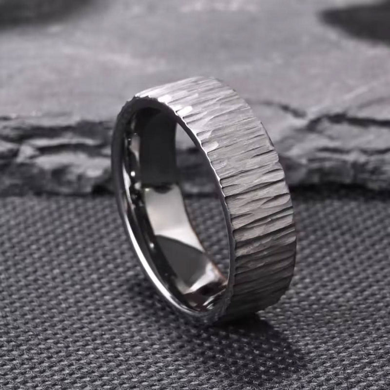 8mm Tungsten Carbide Vintage Wedding Ring-Rings-Sairahaz Jewelers