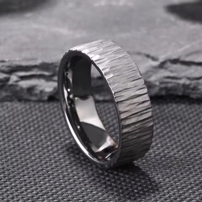 8mm Tungsten Carbide Vintage Wedding Ring-Rings-Sairahaz Jewelers