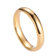 18K Gold IP Plain Band Tungsten Wedding Ring - 4mm-Rings-Sairahaz Jewelers