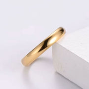 18K Gold IP Plain Band Tungsten Wedding Ring - 4mm-Rings-Sairahaz Jewelers