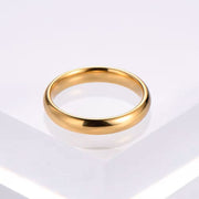18K Gold IP Plain Band Tungsten Wedding Ring - 4mm-Rings-Sairahaz Jewelers