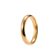 18K Gold IP Plain Band Tungsten Wedding Ring - 4mm-Rings-Sairahaz Jewelers