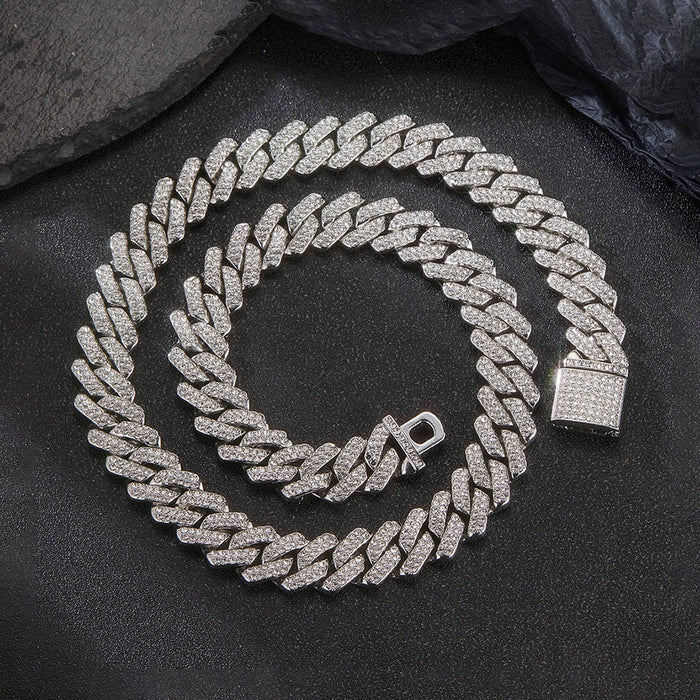 13mm Hip Hop Classic Rhinestone Cuban Link Chain