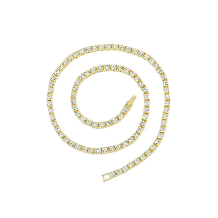 4mm Rhinestone Tennis Link Chain-Cubin Chains-Sairahaz Jewelers