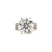5 Carat Round Moissanite Ring-Rings-Sairahaz Jewelers