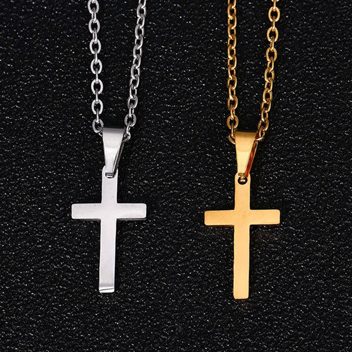 Classic Cross Hip Hop Style Pendant Necklace