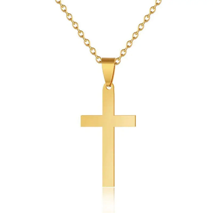 Classic Cross Hip Hop Style Pendant Necklace