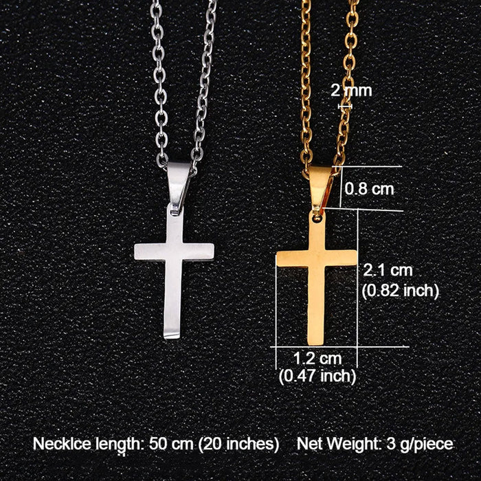 Classic Cross Hip Hop Style Pendant Necklace