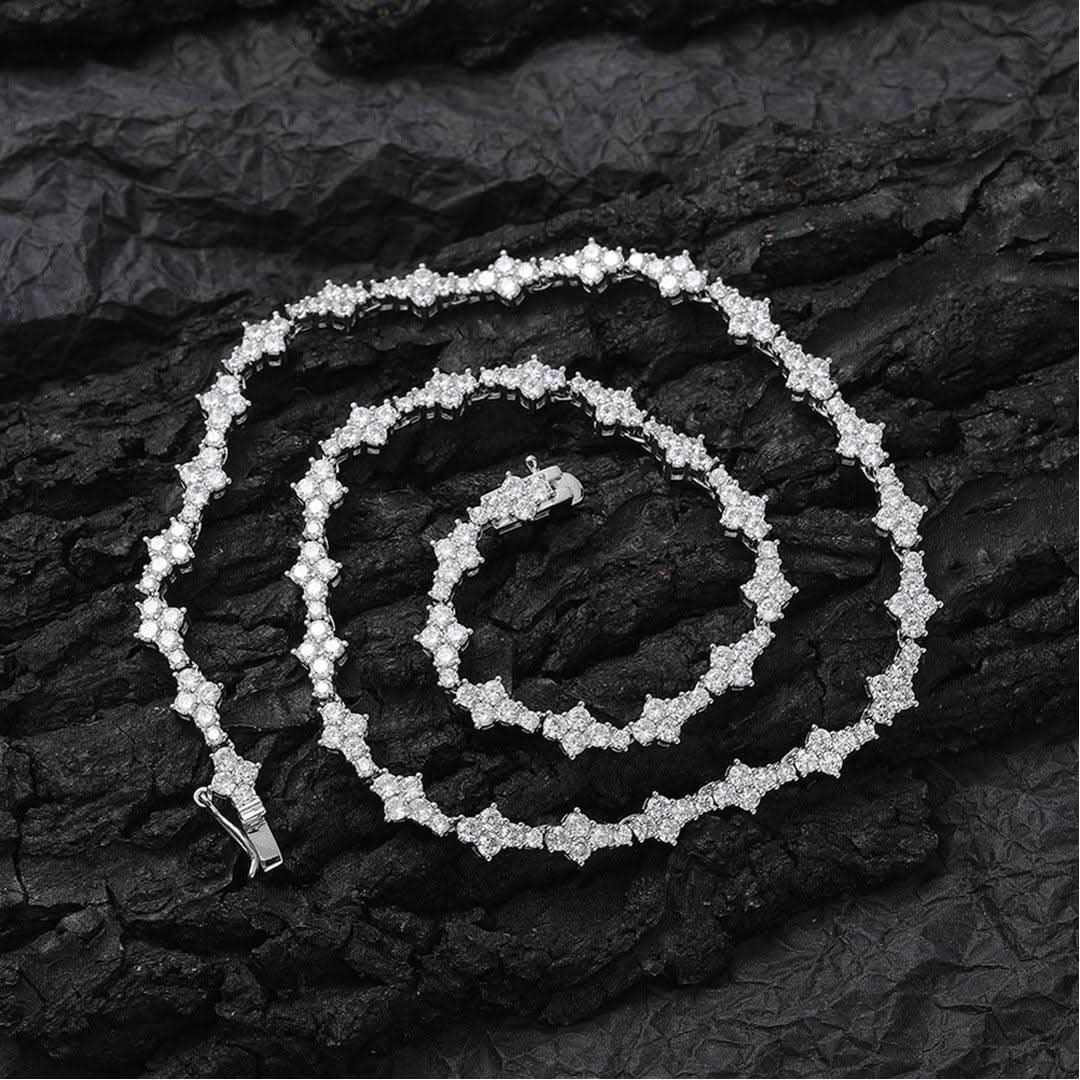 Classic Honeycomb Tennis Punk Chain Necklace - Sairahaz | Sairahaz