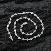 Classic Honeycomb Tennis Punk Chain Necklace-Cubin Chains-Sairahaz Jewelers