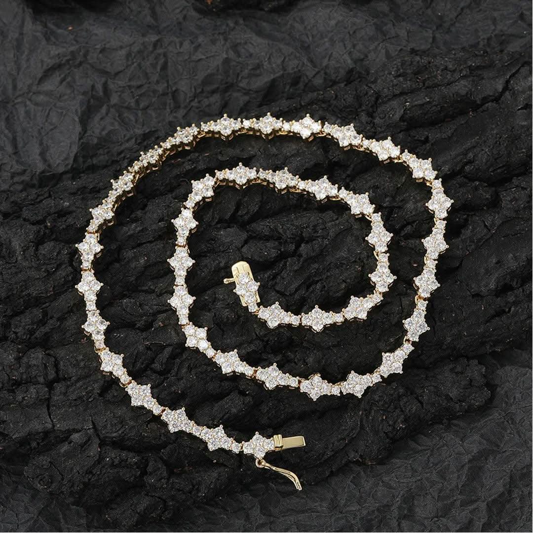 Classic Honeycomb Tennis Punk Chain Necklace - Sairahaz | Sairahaz