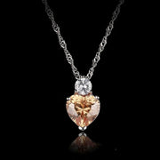 Heart Shaped Zircon Fashionable Elegance Necklace-Pendant-Sairahaz Jewelers