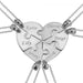 6 Best Friend Puzzle Heart Name Necklaces silver