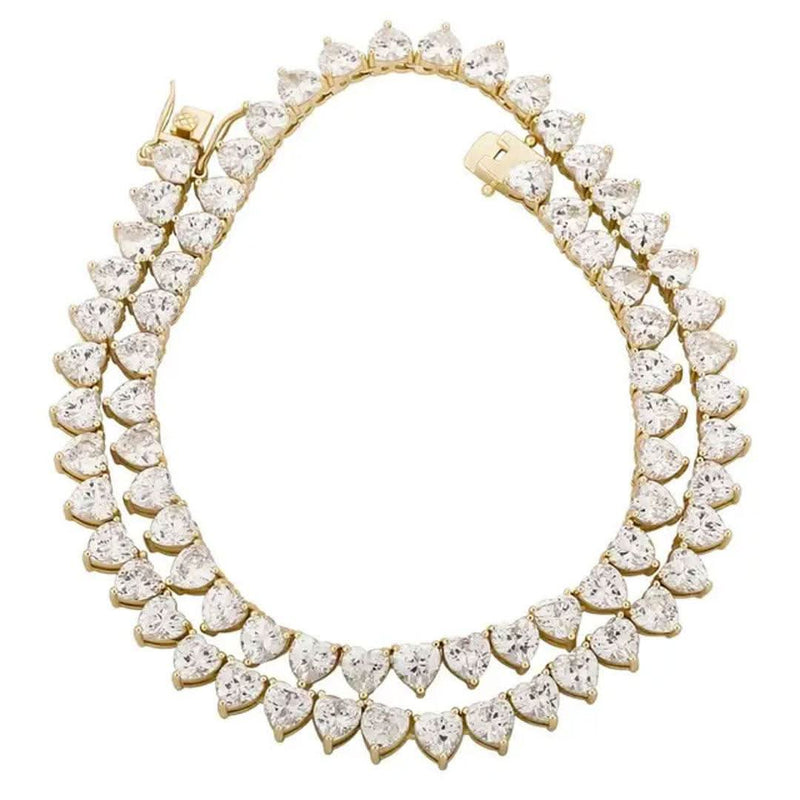 Gold Plated Hip Hop Iced Out CZ Necklace-Cubin Chains-Sairahaz Jewelers