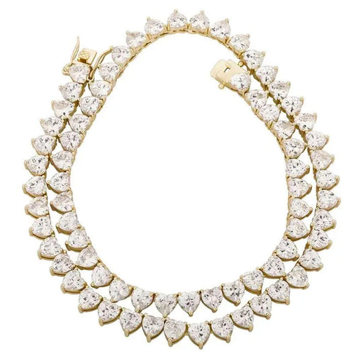 Gold Plated Hip Hop Iced Out CZ Necklace-Cubin Chains-Sairahaz Jewelers