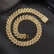 13mm Hip Hop Classic Rhinestone Cuban Link Chain-Cubin Chains-Sairahaz Jewelers