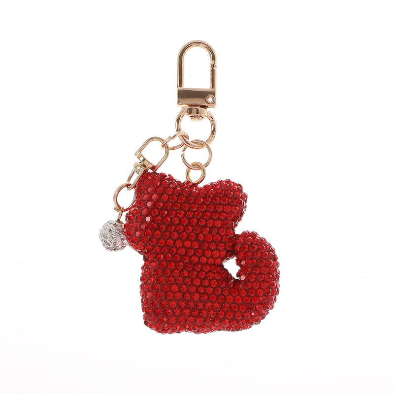 Crystal Rhinestone Bear Keychain