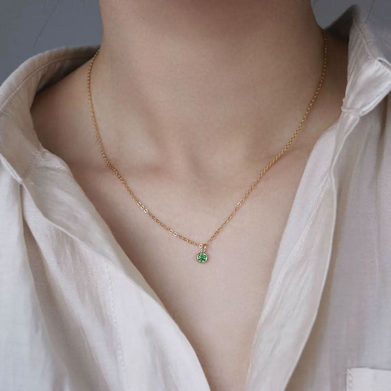 Timeless Zircon Accent Sterling Pendant-Pendant-Sairahaz Jewelers