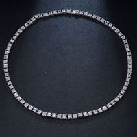 Square Luxury Cubic Zirconia Necklace-Cubin Chains-Sairahaz Jewelers