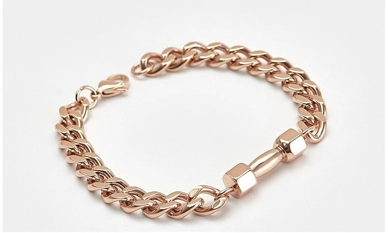 Pulsera de carburo de tungsteno plateado
