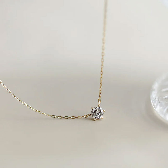 Versatile Sparkling Zircon Sterling Necklace