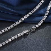 Square Luxury Cubic Zirconia Necklace-Cubin Chains-Sairahaz Jewelers