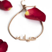 Arabic Name Necklace with Box Chain - 18k Gold Plated