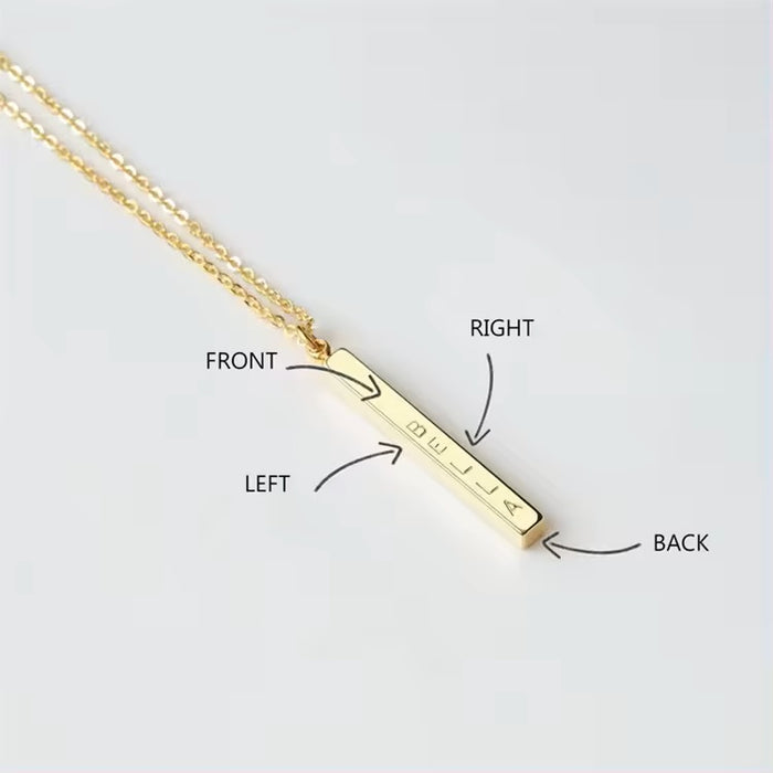 Bar Name Necklace 925 Sterling Silver