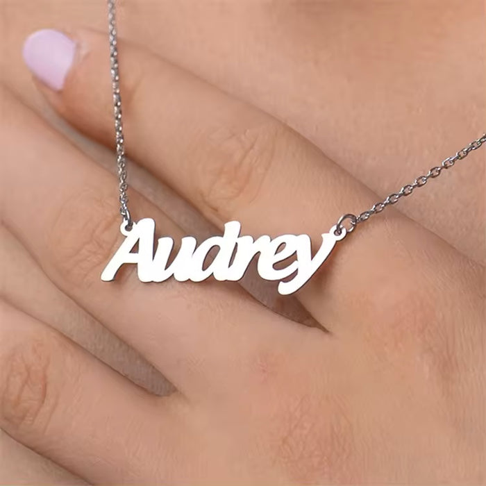 Bold Name Necklace 925 Sterling Silver-Custom Name Necklace-Sairahaz Jewelers