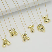 Bubble Initial Necklace